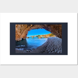 Staousa cavebeach - Crete, Greece Posters and Art